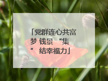 党群连心共富梦 钱景 “集” 结幸福力