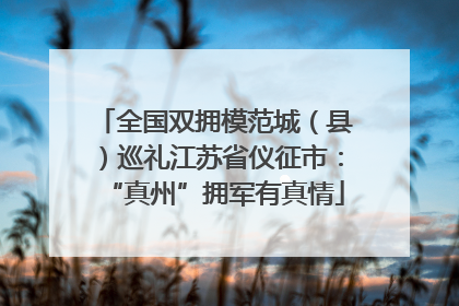 全国双拥模范城（县）巡礼江苏省仪征市：“真州”拥军有真情