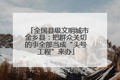 全国县级文明城市金乡县：把群众关切的事全部当成“头号工程”来办
