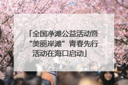 全国净滩公益活动暨“美丽岸滩”青春先行活动在海口启动