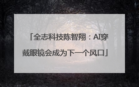 全志科技陈智翔：AI穿戴眼镜会成为下一个风口