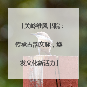 关岭维风书院：传承古韵文脉，焕发文化新活力