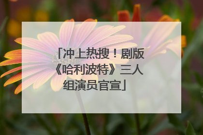 冲上热搜！剧版《哈利波特》三人组演员官宣