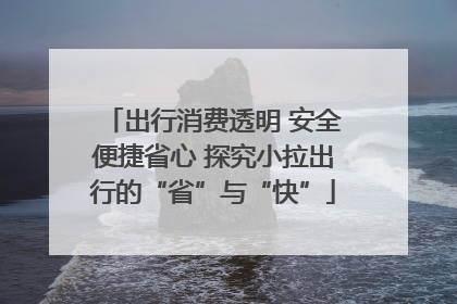 出行消费透明 安全便捷省心 探究小拉出行的“省”与“快”
