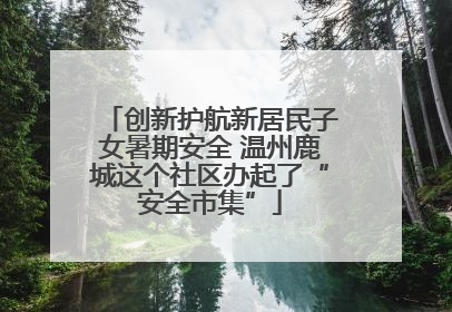 创新护航新居民子女暑期安全 温州鹿城这个社区办起了“安全市集”