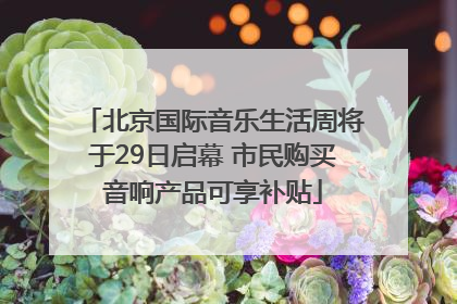 北京国际音乐生活周将于29日启幕 市民购买音响产品可享补贴
