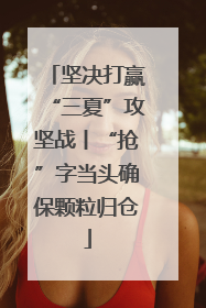 坚决打赢“三夏”攻坚战丨“抢”字当头确保颗粒归仓