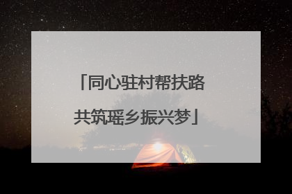 同心驻村帮扶路 共筑瑶乡振兴梦