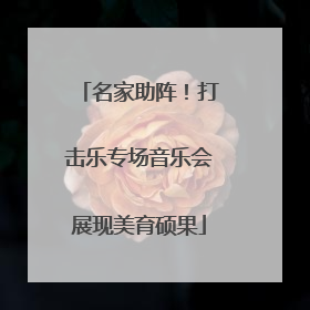 名家助阵！打击乐专场音乐会展现美育硕果