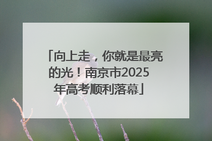 向上走，你就是最亮的光！南京市2025年高考顺利落幕