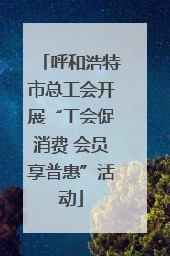 呼和浩特市总工会开展“工会促消费 会员享普惠”活动