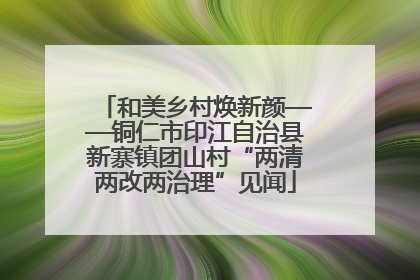 和美乡村焕新颜——铜仁市印江自治县新寨镇团山村“两清两改两治理”见闻