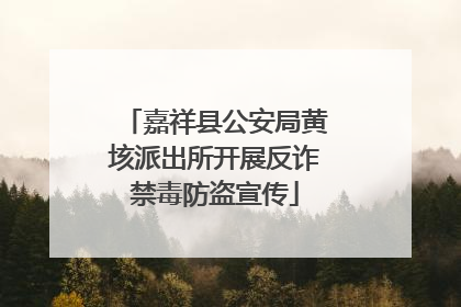 嘉祥县公安局黄垓派出所开展反诈禁毒防盗宣传