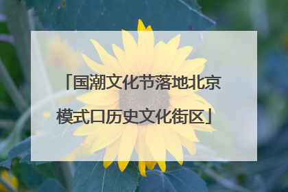 国潮文化节落地北京模式口历史文化街区