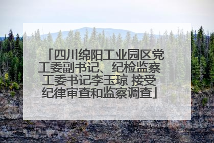 四川绵阳工业园区党工委副书记、纪检监察工委书记李玉琼 接受纪律审查和监察调查