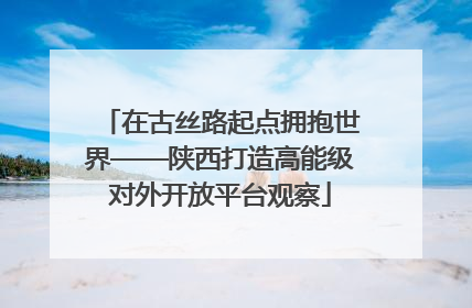 在古丝路起点拥抱世界——陕西打造高能级对外开放平台观察