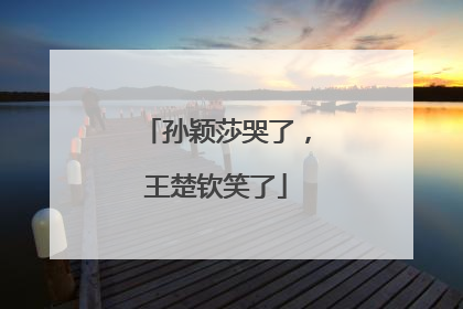 孙颖莎哭了，王楚钦笑了