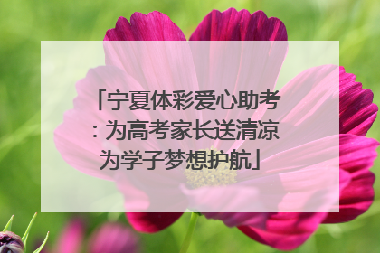 宁夏体彩爱心助考：为高考家长送清凉 为学子梦想护航