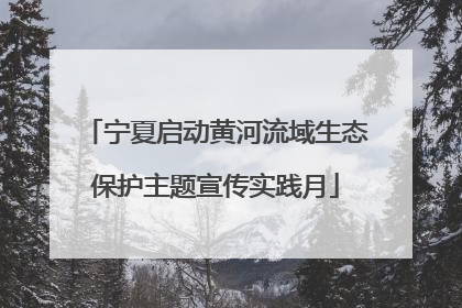 宁夏启动黄河流域生态保护主题宣传实践月