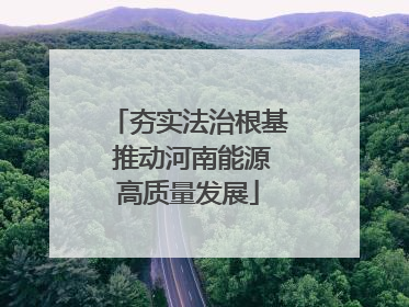 夯实法治根基 推动河南能源高质量发展