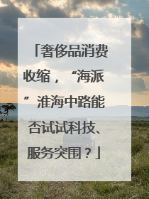 奢侈品消费收缩，“海派”淮海中路能否试试科技、服务突围？