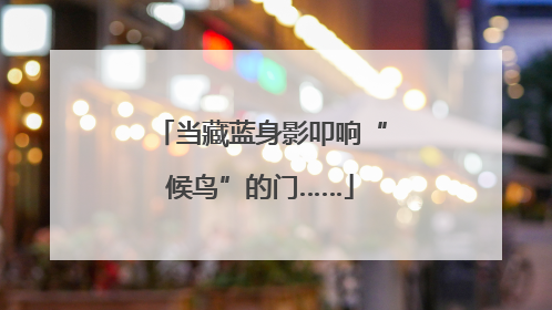 当藏蓝身影叩响“候鸟”的门……