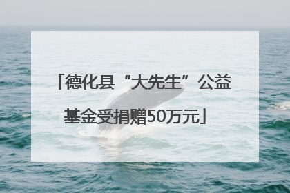 德化县“大先生”公益基金受捐赠50万元