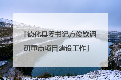 德化县委书记方俊钦调研重点项目建设工作
