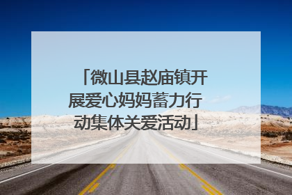 微山县赵庙镇开展爱心妈妈蓄力行动集体关爱活动
