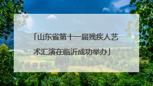 山东省第十一届残疾人艺术汇演在临沂成功举办