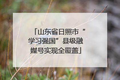 山东省日照市“学习强国”县级融媒号实现全覆盖