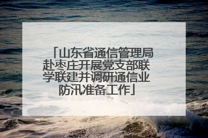山东省通信管理局赴枣庄开展党支部联学联建并调研通信业防汛准备工作
