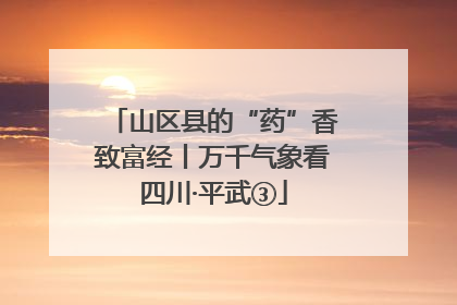 山区县的“药”香致富经丨万千气象看四川·平武③
