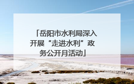 岳阳市水利局深入开展“走进水利”政务公开月活动