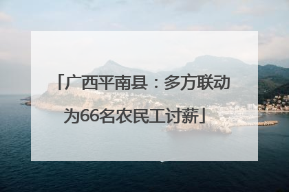广西平南县：多方联动为66名农民工讨薪