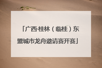 广西·桂林（临桂）东盟城市龙舟邀请赛开赛