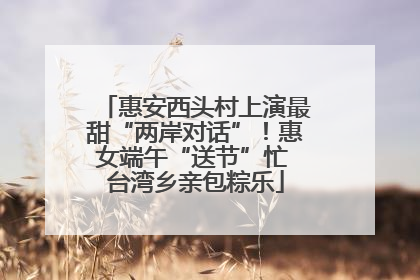 惠安西头村上演最甜“两岸对话”！惠女端午“送节”忙 台湾乡亲包粽乐