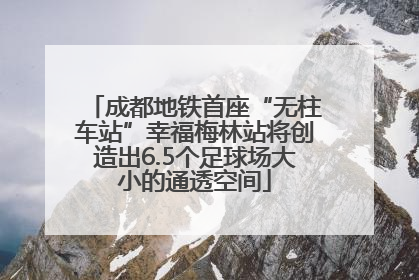 成都地铁首座“无柱车站”幸福梅林站将创造出6.5个足球场大小的通透空间