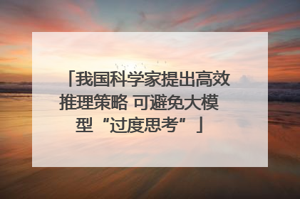 我国科学家提出高效推理策略 可避免大模型“过度思考”
