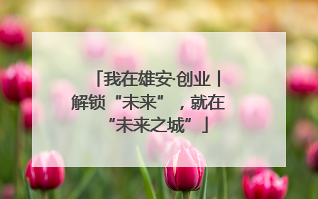 我在雄安·创业丨解锁“未来”，就在“未来之城”