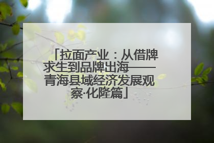 拉面产业：从借牌求生到品牌出海——青海县域经济发展观察·化隆篇