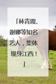 林青霞、谢娜等知名艺人，集体现身江西！