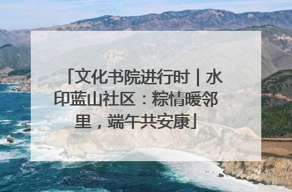 文化书院进行时｜水印蓝山社区：粽情暖邻里，端午共安康
