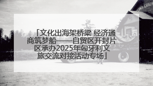 文化出海架桥梁 经济通商筑梦船——自贸区开封片区承办2025年匈牙利文旅交流对接活动专场