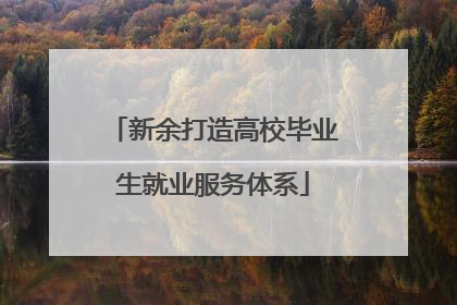新余打造高校毕业生就业服务体系