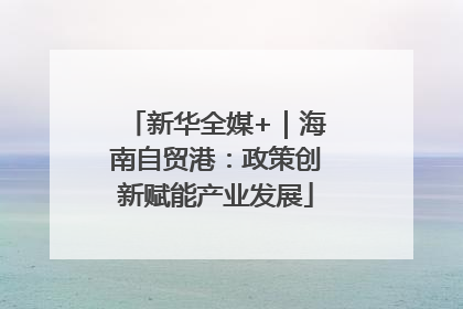 新华全媒+｜海南自贸港：政策创新赋能产业发展