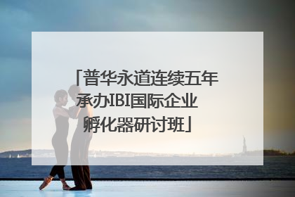 普华永道连续五年承办IBI国际企业孵化器研讨班