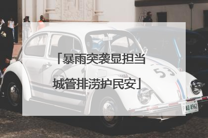 暴雨突袭显担当 城管排涝护民安