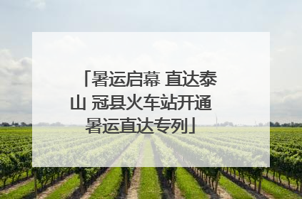 暑运启幕 直达泰山 冠县火车站开通暑运直达专列