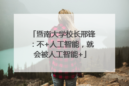 暨南大学校长邢锋：不+人工智能，就会被人工智能+